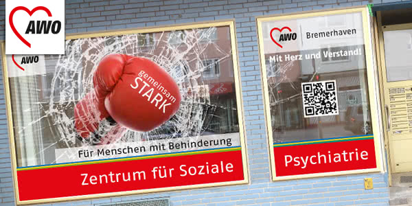 AWO Schaufenster Beklebung